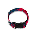 Black Red Palm Tree Pattern Print Dog Collar