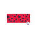 Black Red Palm Tree Pattern Print Extended Mouse Pad