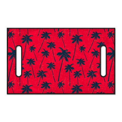 Black Red Palm Tree Pattern Print Golf Cart Seat Cover