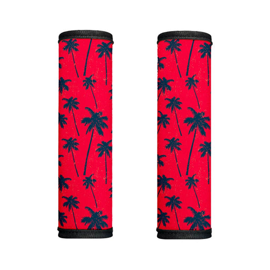 Black Red Palm Tree Pattern Print Handle Covers