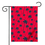 Black Red Palm Tree Pattern Print House Flag