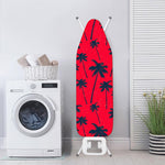 Black Red Palm Tree Pattern Print Ironing Board Cover
