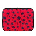 Black Red Palm Tree Pattern Print Laptop Sleeve