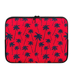 Black Red Palm Tree Pattern Print Laptop Sleeve