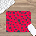 Black Red Palm Tree Pattern Print Mouse Pad
