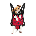 Black Red Palm Tree Pattern Print Pet Carrier Backpack