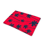Black Red Palm Tree Pattern Print Pet Cooling Mat Cover