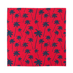 Black Red Palm Tree Pattern Print Silk Bandana