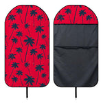 Black Red Palm Tree Pattern Print Waterproof Car Seat Cover