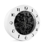 Black Rose Print Alarm Clock