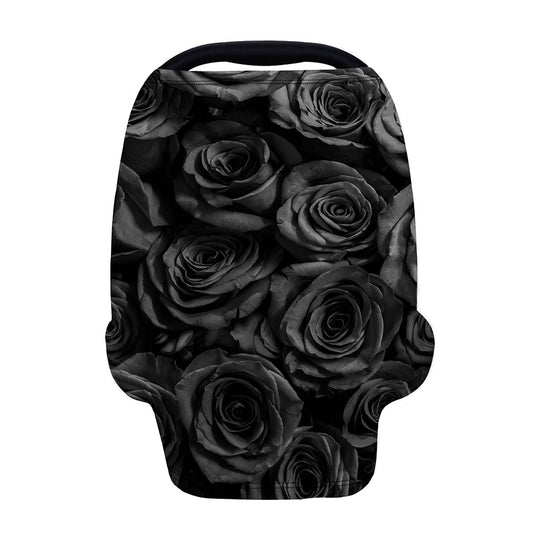 Black Rose Print Baby Seat Cover