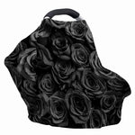 Black Rose Print Baby Seat Cover