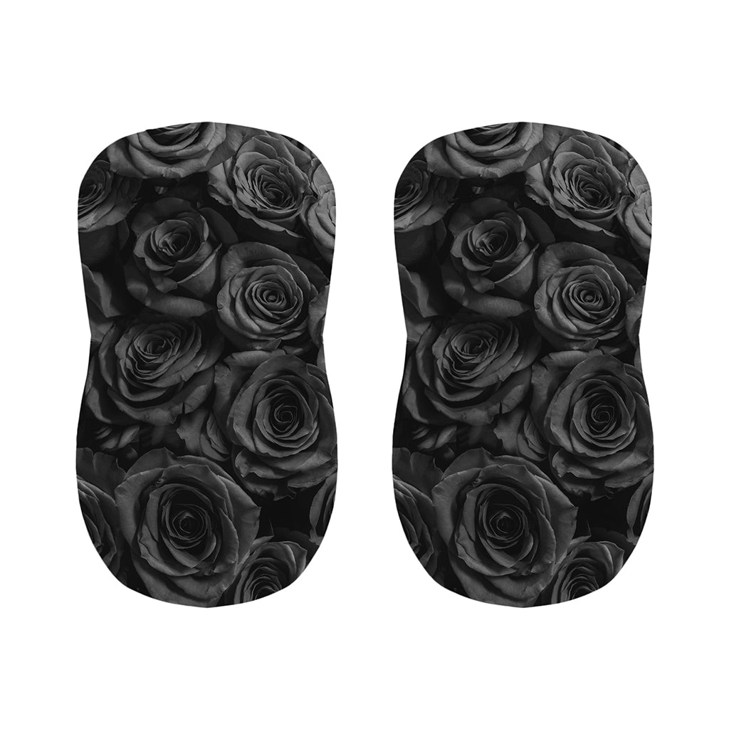 Black Rose Print Bar Stool Covers