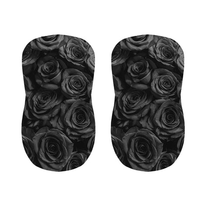 Black Rose Print Bar Stool Covers