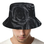 Black Rose Print Bucket Hat
