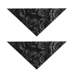 Black Rose Print Dog Bandana
