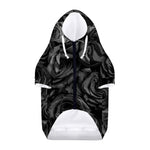 Black Rose Print Dog Zip Up Hoodie