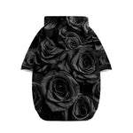 Black Rose Print Dog Zip Up Hoodie
