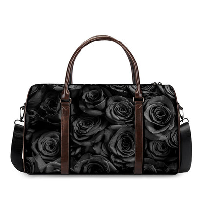 Black Rose Print Duffle Bag