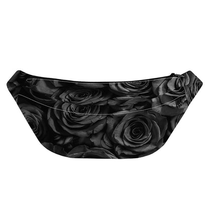 Black Rose Print Fanny Pack