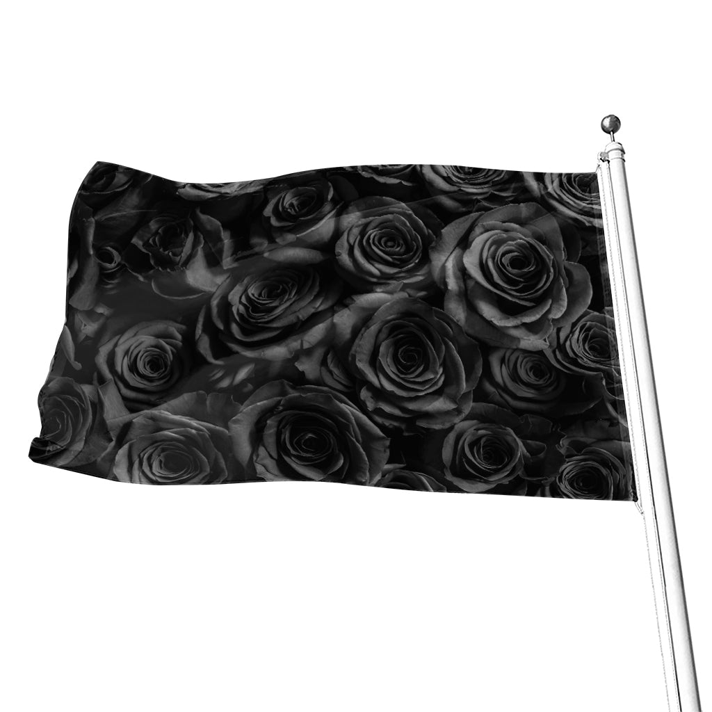 Black Rose Print Flag