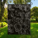 Black Rose Print Garden Flag