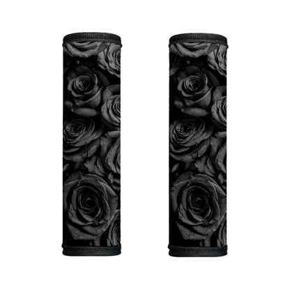 Black Rose Print Handle Covers