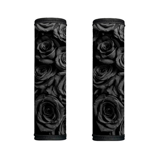 Black Rose Print Handle Covers