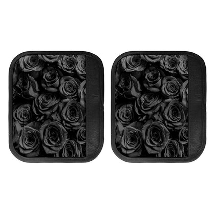 Black Rose Print Handle Covers