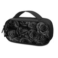 Black Rose Print Portable Cooler Travel Case