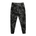 Black Rose Print Jogger Pants
