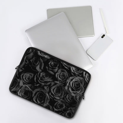 Black Rose Print Laptop Sleeve