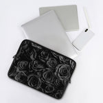 Black Rose Print Laptop Sleeve