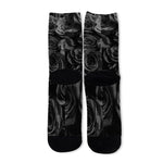 Black Rose Print Long Socks