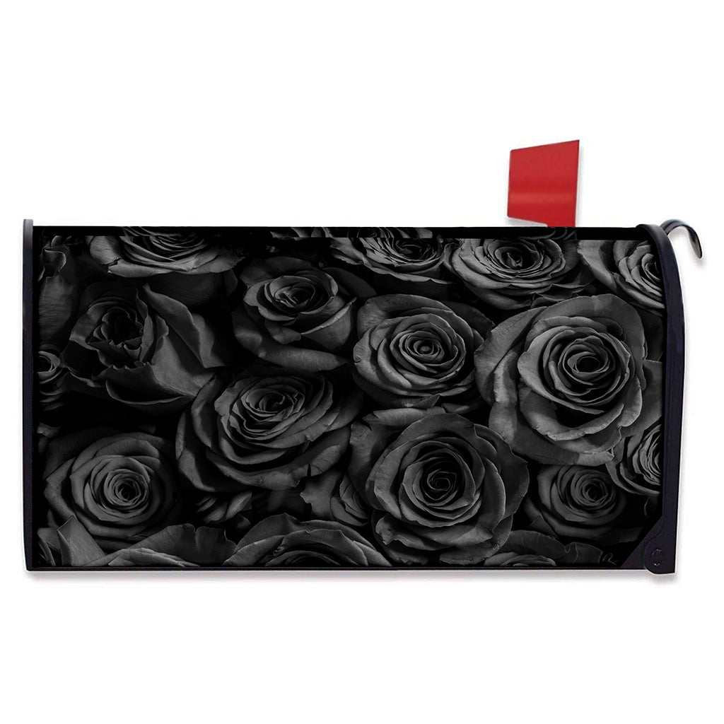 Black Rose Print Mailbox Cover
