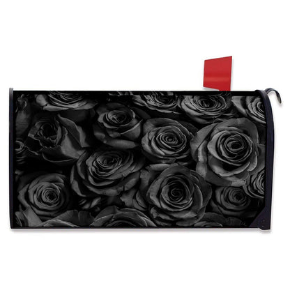 Black Rose Print Mailbox Cover