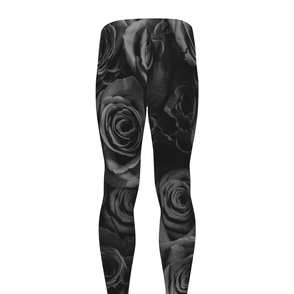 Black Rose Print Men's leggings
