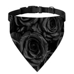 Black Rose Print Over The Collar Dog Bandana