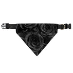 Black Rose Print Over The Collar Dog Bandana