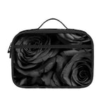 Black Rose Print Portable Lunch Bag