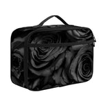 Black Rose Print Portable Lunch Bag