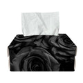 Black Rose Print Rectangle Tissue Box Cover
