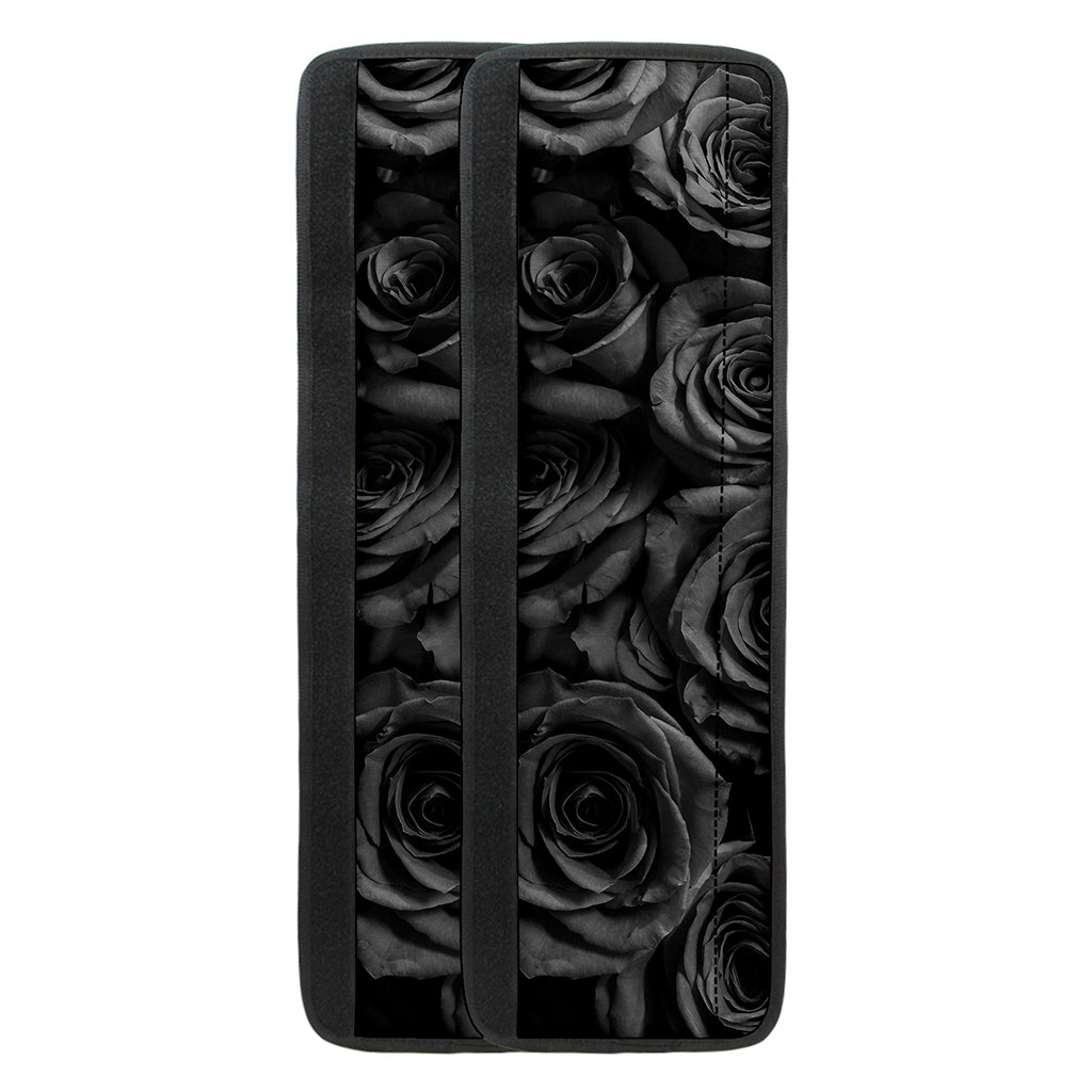Black Rose Print Refrigerator Handle Covers