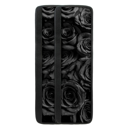 Black Rose Print Refrigerator Handle Covers