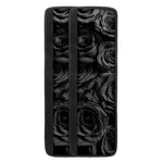 Black Rose Print Refrigerator Handle Covers