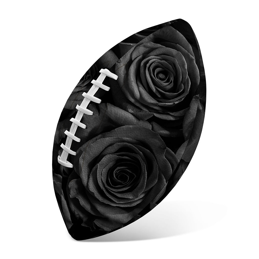Black Rose Print Rugby Ball