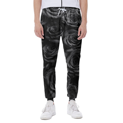 Black Rose Print Scuba Joggers