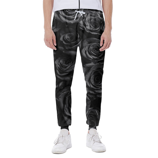 Black Rose Print Scuba Joggers