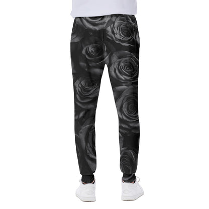 Black Rose Print Scuba Joggers