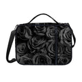 Black Rose Print Shoulder Strap Bible Bag